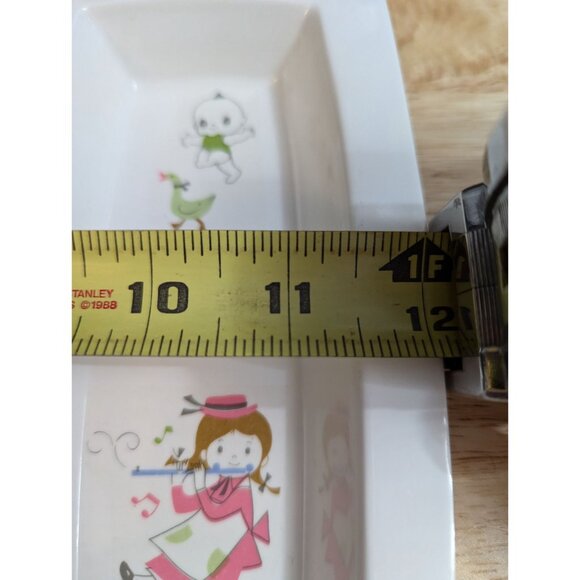 Peco Melamine Childs Sectioned Meal Tray 12x9 inch Shin-San 1983 geese fairy - Picture 11 of 12